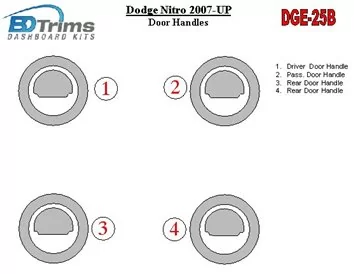 Dodge Nitro 2007-UP Interior Doors H?le Covers Interior BD Dash Trim Kit - 1 - Interior Dash Trim Kit