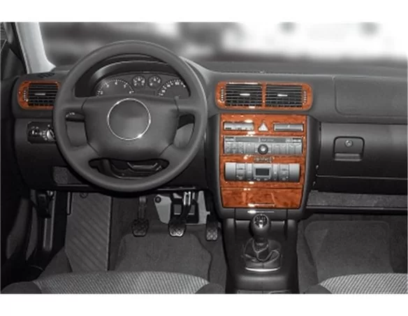 Audi A3 Typ 8L 08.00-03.03 3D Interior Dashboard Trim Kit Dash Trim Dekor 7-Parts - 1 - Interior Dash Trim Kit