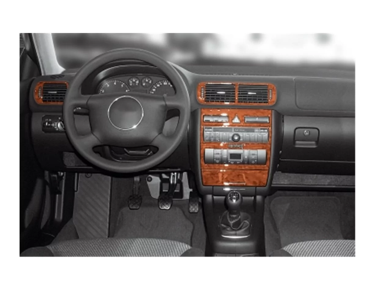 Audi A3 Typ 8L 08.00-03.03 3D Interior Dashboard Trim Kit Dash Trim Dekor 7-Parts - 1 - Interior Dash Trim Kit