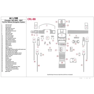 Chrysler 300 2005-2007 Full Set, Without NAVI system Interior BD Dash Trim Kit 2