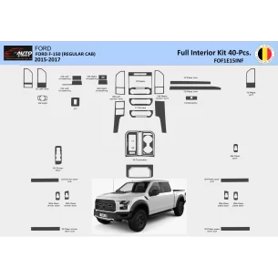 FORD F-150 (REGULAR CAB) | 2015-2017 Interior WHZ Dashboard trim kit 49 Parts 2