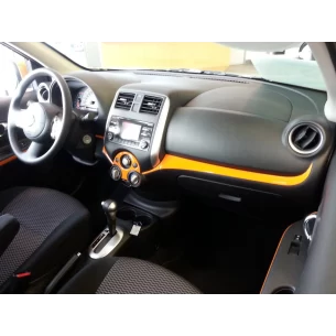 Nissan Micra 2015-2019 3D Interior Dashboard Trim Kit Dash Trim Dekor 17-Parts