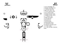 Fiat 500 2012-2015 3D Interior Dashboard Trim Kit Dash Trim Dekor 27-Parts - 1 - Interior Dash Trim Kit Fiat 500 2012-2015 3D Interior Dashboard Trim Kit Dash Trim Dekor 27-Parts - 1 - Interior Dash Trim Kit
