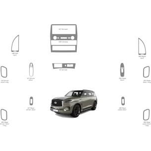Infiniti QX80 2020-2024 Interior WHZ Dashboard trim kit 15 Parts