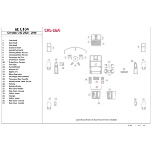 Chrysler 300 2008-UP Matching the original color Interior BD Dash Trim Kit 2