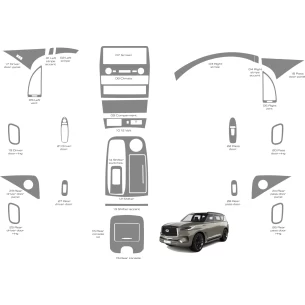 Infiniti QX80 2020-2024 Interior WHZ Dashboard trim kit 26 Parts 2