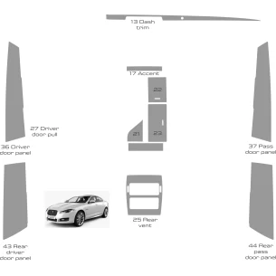 Jaguar XF 2009-2015 Full Set, With OEM Interior WHZ Dash Trim Kit 2