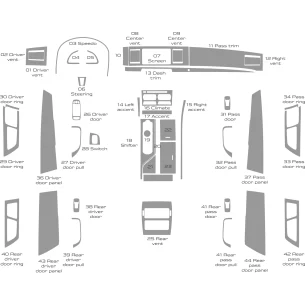 Jaguar XF 2009-2015 Full Set, With OEM Interior WHZ Dash Trim Kit 44 Parts 2