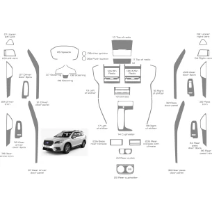Subaru Ascent 2019-2022 Interior WHZ Dashboard Full trim kit 38 Parts 2