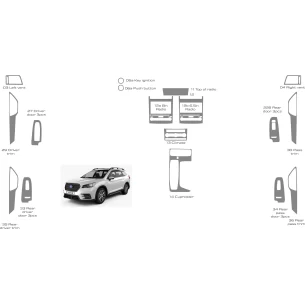 Subaru Ascent 2019-2022 Interior WHZ Dashboard Full trim kit 28 Parts 2