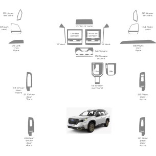 Subaru Forester 2019-2024 Interior WHZ Dashboard Full trim kit 30 Parts 2