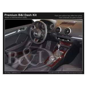 Audi A3 8V ab 2012-2018 3D Interior Dashboard Trim Kit WHZ Dash Trim Dekor 24-Parts