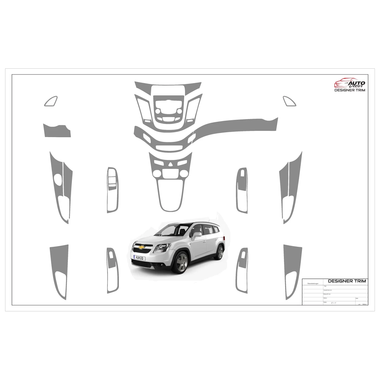Chevrolet Orlando 2012-2015 Interior WHZ Dashboard trim kit 19 Parts