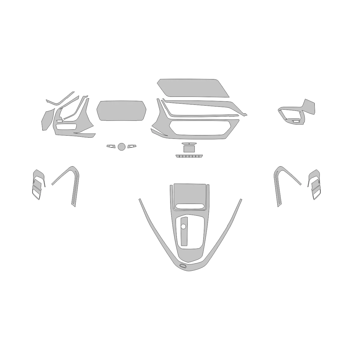 BMW Z4 G29 2018 Car Interior Wrap Cutting Template