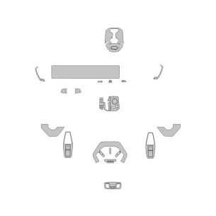 BMW iX I20 2019 Car Interior Wrap Cutting Template