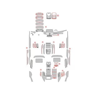 BMW 7-series G11 G12 2015-2022 Car Interior Wrap Cutting Template