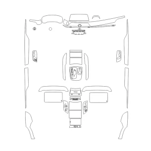 BMW 7-series G11 G12 2015-2022 Car Interior Wrap Cutting Template 2