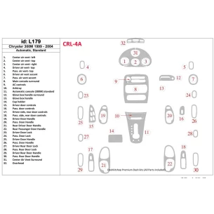 Chrysler 300M 1999-UP Chrysler 300M, Automatic Gearbox Interior BD Dash Trim Kit 2