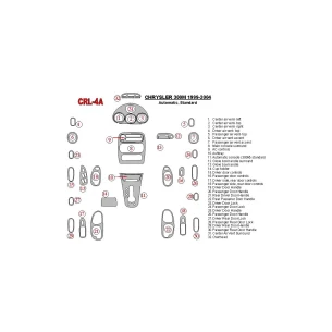 Chrysler 300M 1999-UP Chrysler 300M, Automatic Gearbox Interior BD Dash Trim Kit