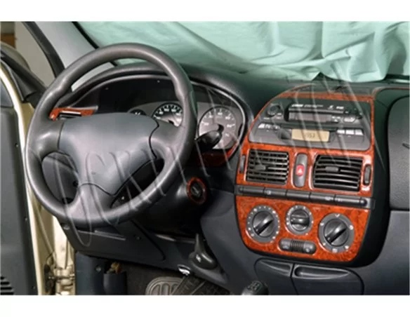 Fiat Brava-Marea 10.1995 3D Interior Dashboard Trim Kit Dash Trim Dekor 8-Parts - 1 - Interior Dash Trim Kit