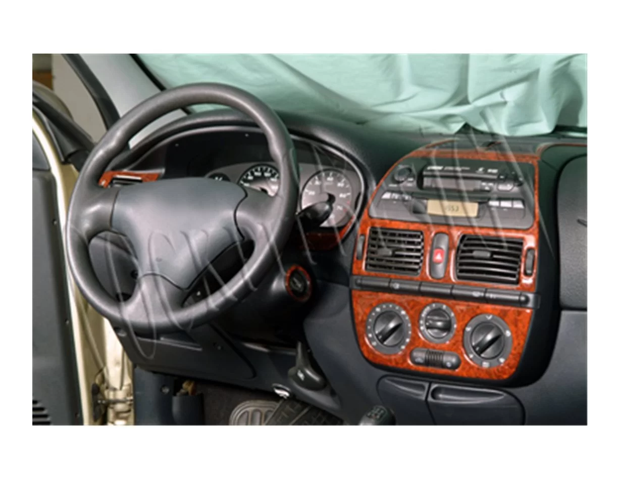 Fiat Brava-Marea 10.1995 3D Interior Dashboard Trim Kit Dash Trim Dekor 8-Parts - 1 - Interior Dash Trim Kit