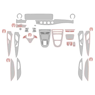 Mercedes-Benz CLS-Class C257 2017 Interior Wrap Cutting Template