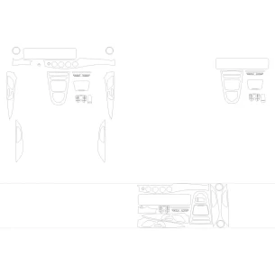 Mercedes-Benz CLS-Class C257 2017 Interior Wrap Cutting Template