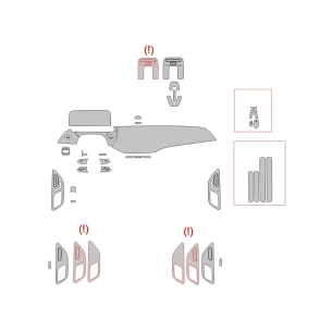 Mercedes-Benz E-Class W214 2023 Interior Wrap Cutting Template