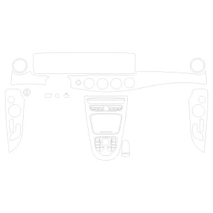 Mercedes-Benz E-Class Coupe C238 2016 Interior Wrap Cutting Template
