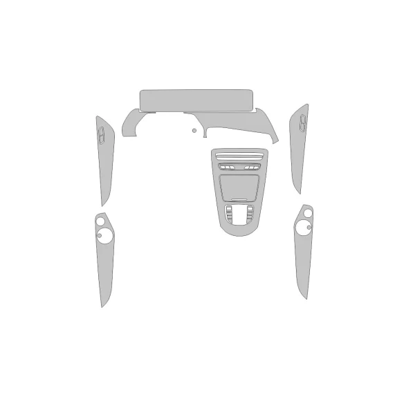 Mercedes-Benz EQC N239 2019 Interior Wrap Cutting Template