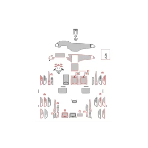 Mercedes-Benz EQS SUV X296 2022 Interior Wrap Cutting Template