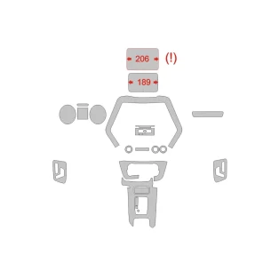 Mercedes-Benz G-Class W463 2012 Interior Wrap Cutting Template