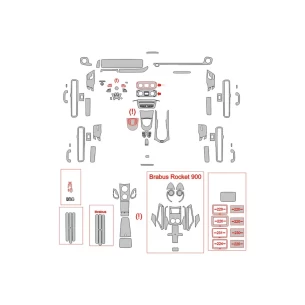 Mercedes-Benz G-Class W463 2018 Interior Wrap Cutting Template