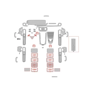 Mercedes-Benz G-Class W465 2024 Interior Wrap Cutting Template