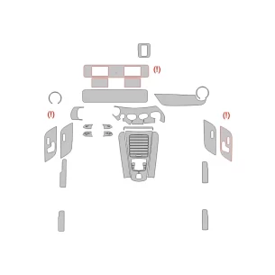 Mercedes-Benz GLA-Class H247 2020 Interior Wrap Cutting Template