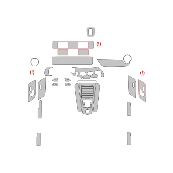 Mercedes-Benz GLA-Class H247 2020 Interior Wrap Cutting Template