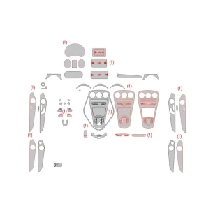 Mercedes-Benz GLC-Class X253 2015 Interior Wrap Cutting Template
