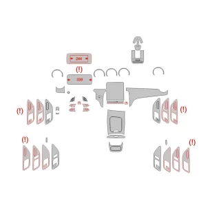 Mercedes-Benz GLC-Class X254 2022 Interior Wrap Cutting Template