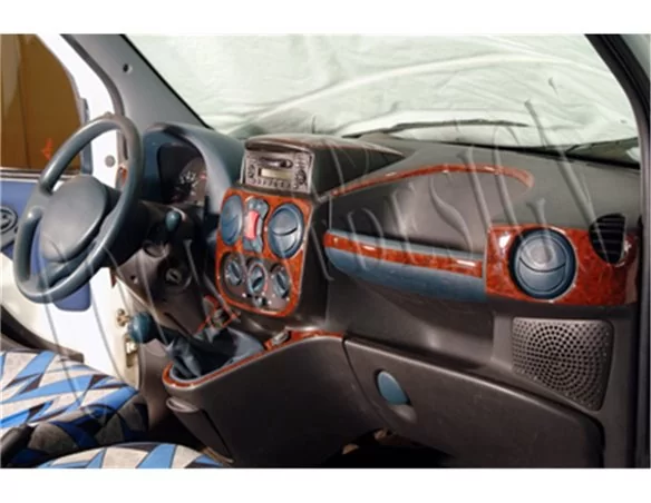 Fiat Doblo 01.01-08.09 3D Interior Dashboard Trim Kit Dash Trim Dekor 26-Parts - 1 - Interior Dash Trim Kit