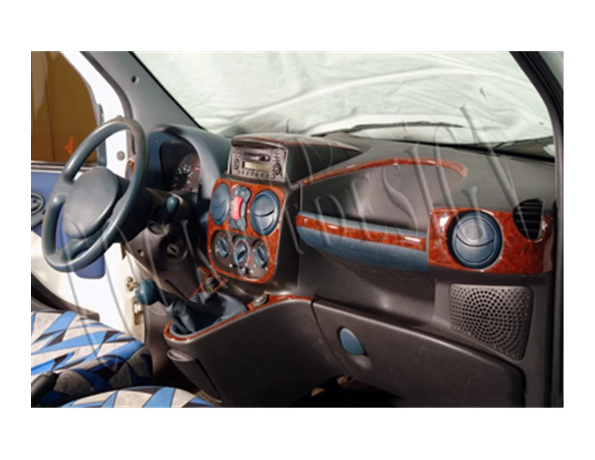Fiat Doblo 01.01-08.09 3D Interior Dashboard Trim Kit Dash Trim Dekor 26-Parts - 1 - Interior Dash Trim Kit