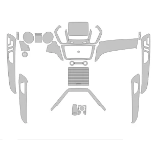 Mercedes-Benz GLE-Class Coupe C292 2015 Interior Wrap Cutting Template