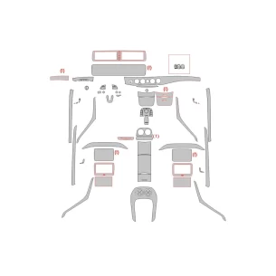Mercedes-Benz S-Class W222 2013 Interior Wrap Cutting Template