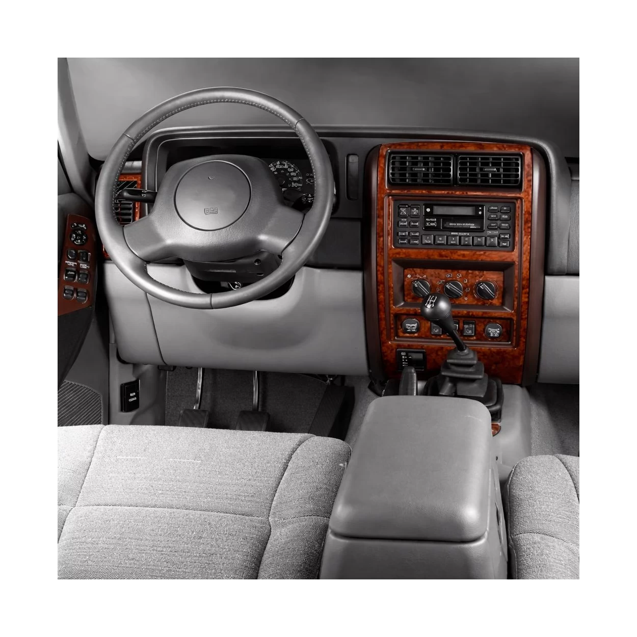 Chrysler Cherokee 04.1997 3D Interior Dashboard Trim Kit Dash Trim Dekor 9-Parts