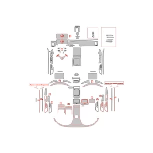Mercedes-Benz S-Class W223 2020 Interior Wrap Cutting Template