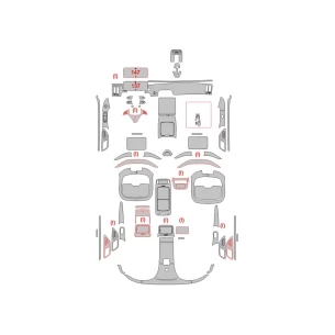 Mercedes-Benz S-Class Maybach Z223 2021 Interior Wrap Cutting Template