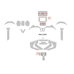 Mercedes-Benz X-Class 2017 Interior Wrap Cutting Template
