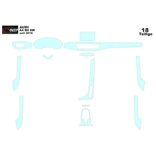 Audi A4 B9 2015 Car Interior Wrap Cutting Template