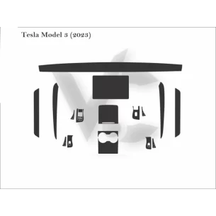 Tesla Model 3 2017 Car Interior Wrap Cutting Template