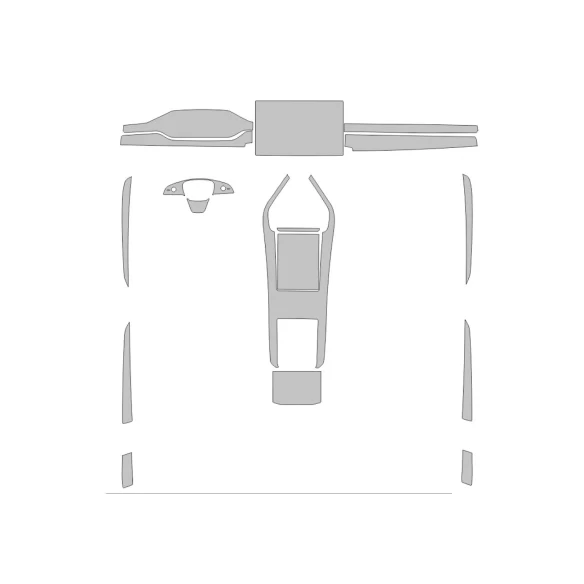 Tesla Model S 2021 Car Interior Wrap Cutting Template