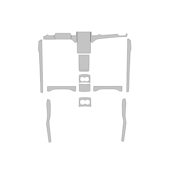 Tesla Model X 2015 Car Interior Wrap Cutting Template